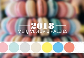 2018 metų vestuvių spalvų paletės: pavasaris, vasara, ruduo, žiema